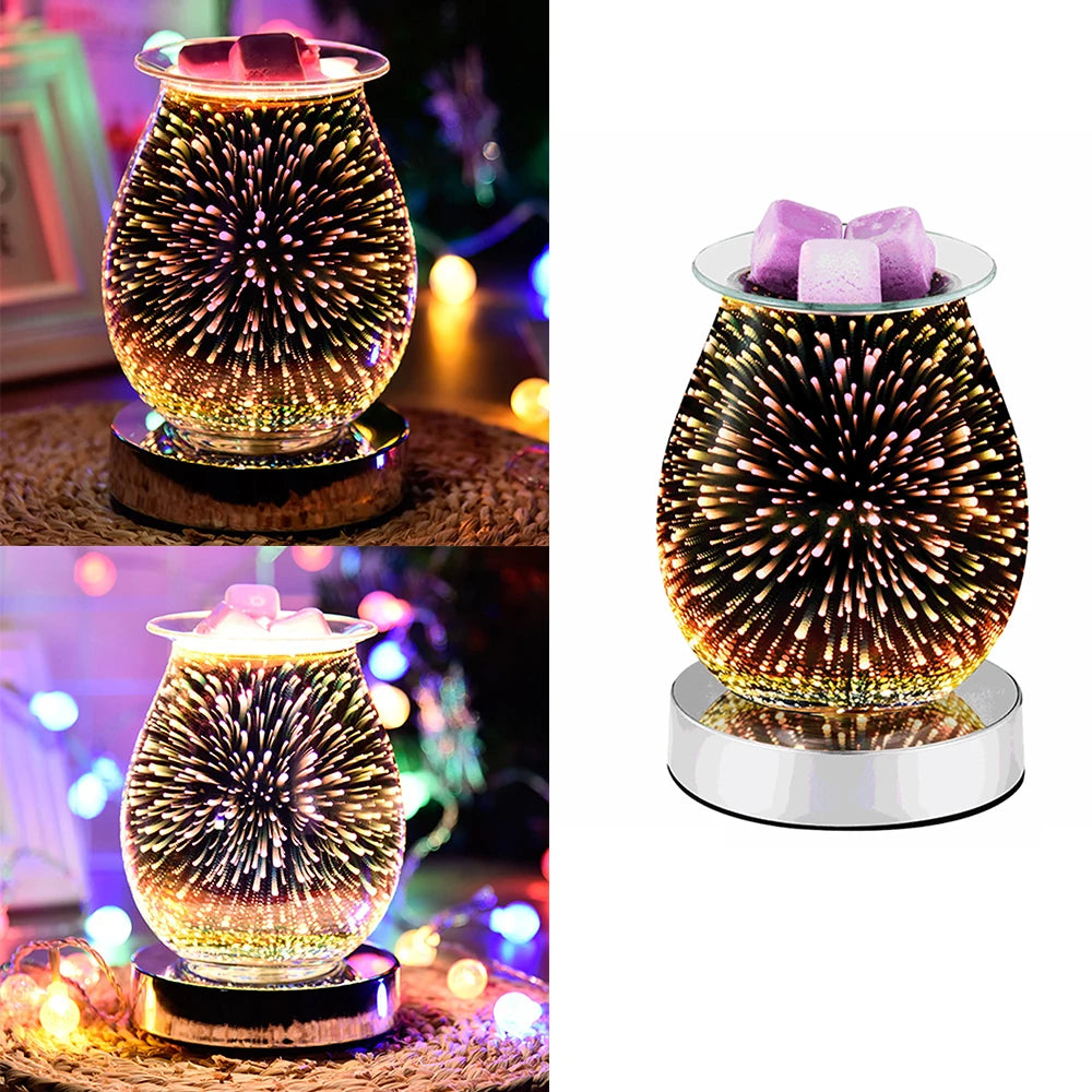 3D Fireworks Effect Touch Aromatherapy Machine Electric Wax Melter