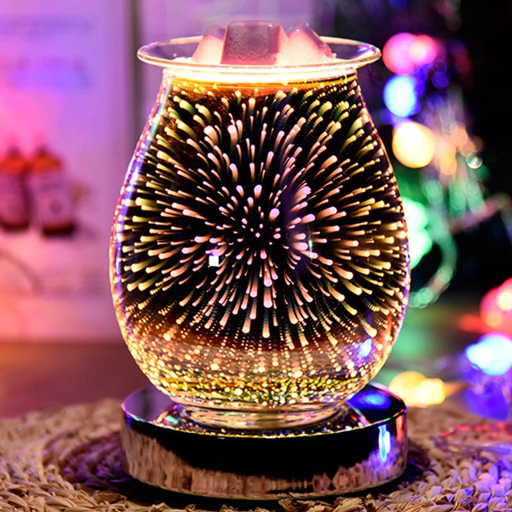 3D Fireworks Effect Touch Aromatherapy Machine Electric Wax Melter