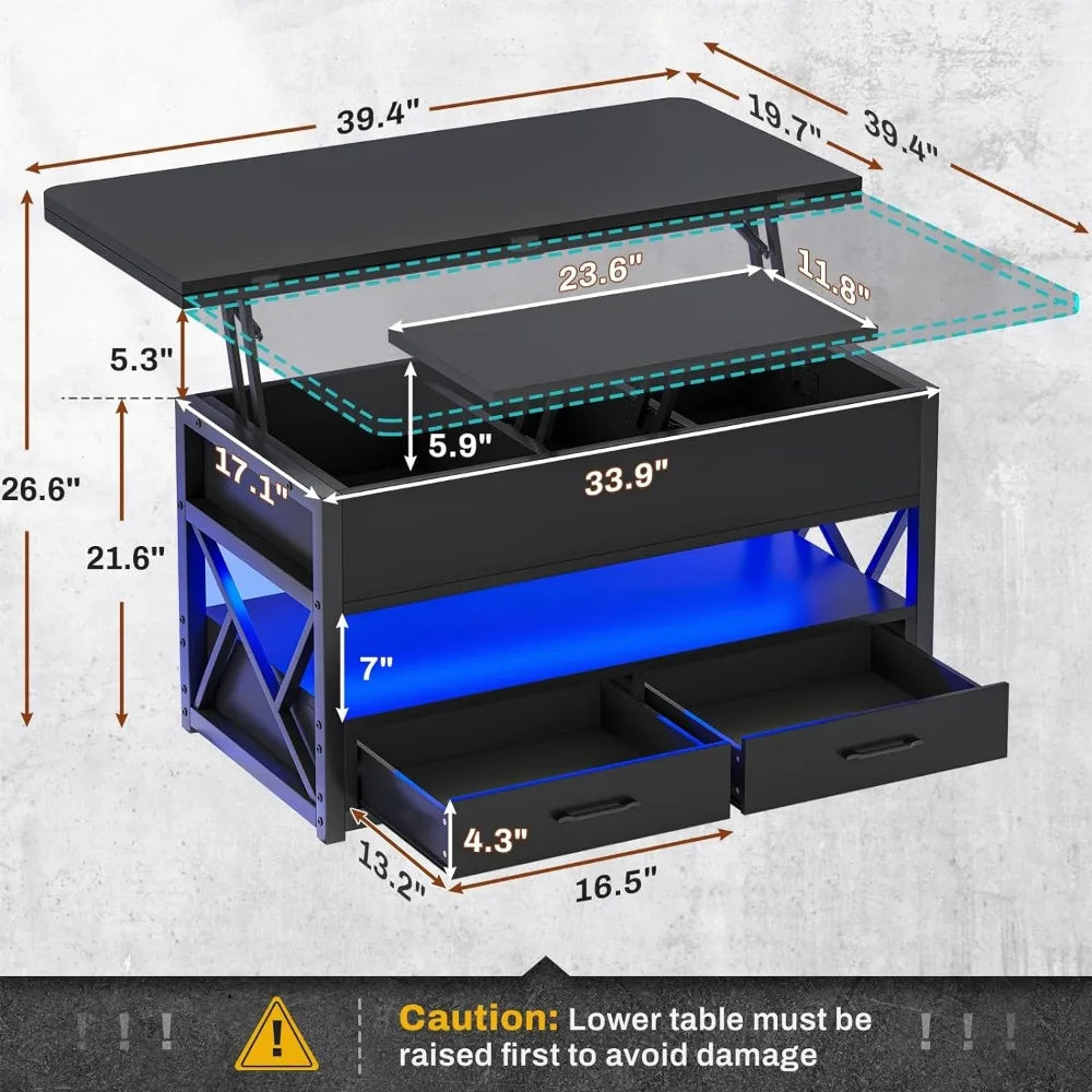 LED 4 in 1 Coffee Table