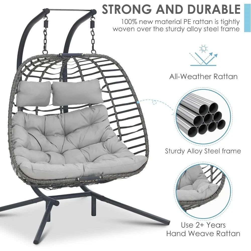 Double Swing Egg Chair indoor outdoor