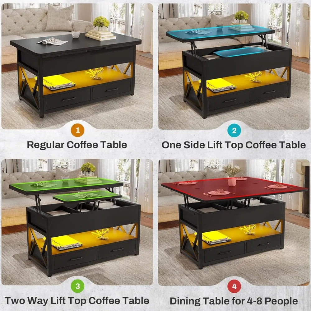 LED 4 in 1 Coffee Table